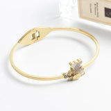 Little Bear Cuffs Bracelets Women's Stainless Steel Jewelry