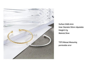Wave Pattern Couple Bangle Bracelet Open Cuff Bangle S-B281