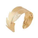 Feather Jewelry Upper Arm Bracelet & Bangle Boho Metal Charm Leaf Shaped Bangle