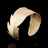 Feather Jewelry Upper Arm Bracelet & Bangle Boho Metal Charm Leaf Shaped Bangle