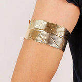 Feather Jewelry Upper Arm Bracelet & Bangle Boho Metal Charm Leaf Shaped Bangle