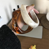 Vintage Resin Geometric Bangle Bracelet