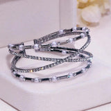 Crystal Bracelet & Bangles Charm Pearl Cuff Wedding Jewelry