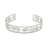 Skyrim Boho Leaves Cuff Bracelet Women Stainless Steel Adjustable Bangle