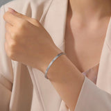 Skyrim 4MM Thin Cuff Bracelet Stainless Steel Geometric Bangle