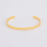 Skyrim 4MM Thin Cuff Bracelet Stainless Steel Geometric Bangle
