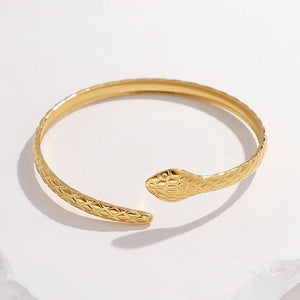 316L Stainless Steel Snake Cuff Bracelet For Women Girl