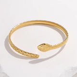 316L Stainless Steel Snake Cuff Bracelet For Women Girl