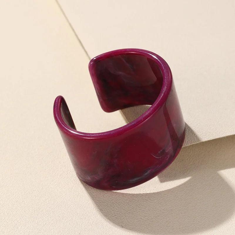 Vintage Resin Cuff Charms Open Bracelet Bangles for Women