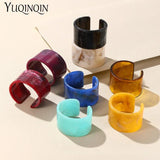Vintage Resin Cuff Charms Open Bracelet Bangles for Women