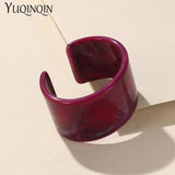Vintage Resin Cuff Charms Open Bracelet Bangles for Women