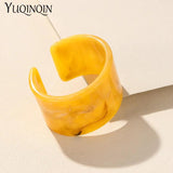 Vintage Resin Cuff Charms Open Bracelet Bangles for Women