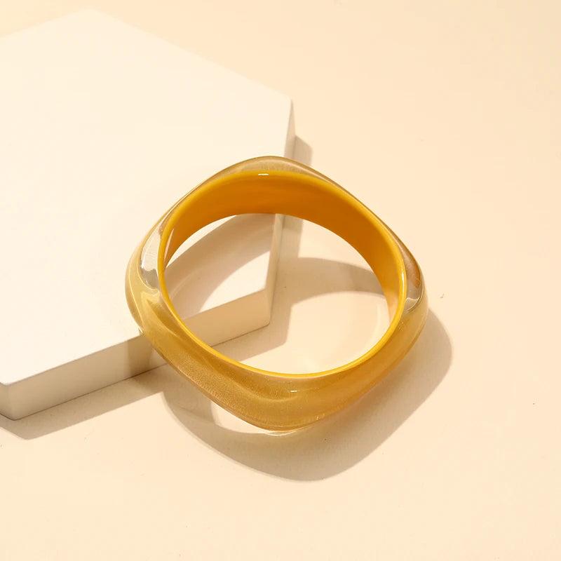 Irregular Acrylic Bangles Bracelets Vintage Women Indian Jewelry