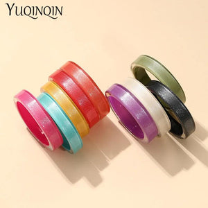 Irregular Acrylic Bangles Bracelets Vintage Women Indian Jewelry