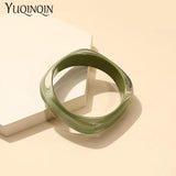 Irregular Acrylic Bangles Bracelets Vintage Women Indian Jewelry