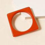 Multicolor Resin Acrylic Bangles Geometric Square Indian Bangle Bracelets