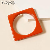 Multicolor Resin Acrylic Bangles Geometric Square Indian Bangle Bracelets