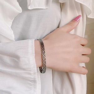 Ethnic Retro Hollow Out Auspicious Cloud Bangle