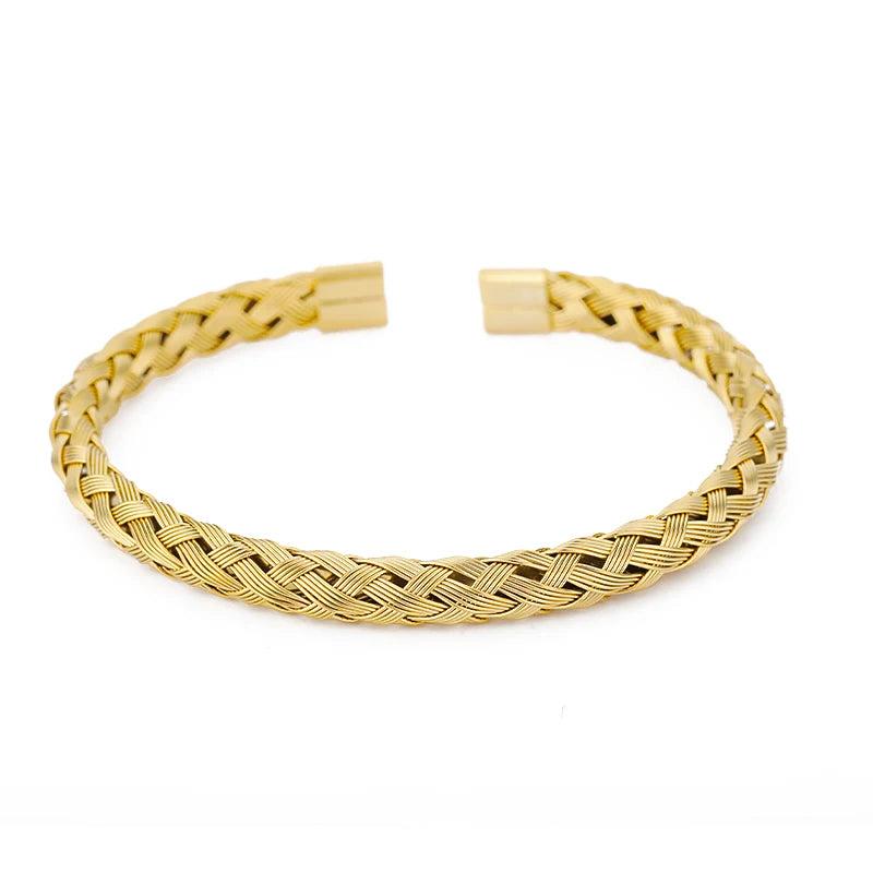 Stainless Steel Braided Bracelet Men's Jewelry Gift