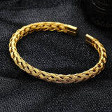 Stainless Steel Braided Bracelet Men's Jewelry Gift