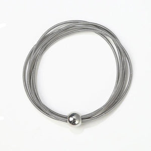 Men's Steel Ball Charm Elastic Ring Bracelet