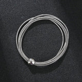 Men's Steel Ball Charm Elastic Ring Bracelet