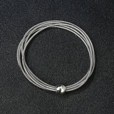 Men's Steel Ball Charm Elastic Ring Bracelet