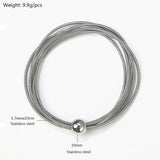 Men's Steel Ball Charm Elastic Ring Bracelet