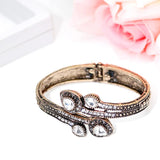 Vintage Antique Crystal Cuff Bracelet for Women - Ethnic Wedding Jewelry