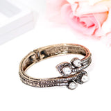 Vintage Antique Crystal Cuff Bracelet for Women - Ethnic Wedding Jewelry
