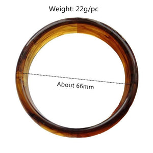Acrylic Resin Pattern Bangle for Women Girls Multicolor Clear Brown Bracelet