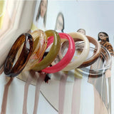 Acrylic Resin Pattern Bangle for Women Girls Multicolor Clear Brown Bracelet