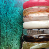 Acrylic Resin Pattern Bangle for Women Girls Multicolor Clear Brown Bracelet