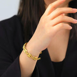 Cazador Stainless Steel Pig Nostril Cuff Bangles for Women