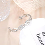 Cazador Stainless Steel Pig Nostril Cuff Bangles for Women