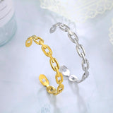 Cazador Stainless Steel Pig Nostril Cuff Bangles for Women