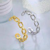 Cazador Stainless Steel Pig Nostril Cuff Bangles for Women