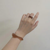 Vintage Geometric Wave Resin Acrylic Cuff Bracelet for Women