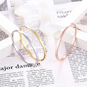 Classic Smooth Woman Bangles Titanium Steel Jewelry Bangle