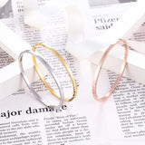 Classic Smooth Woman Bangles Titanium Steel Jewelry Bangle
