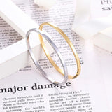 Classic Smooth Woman Bangles Titanium Steel Jewelry Bangle
