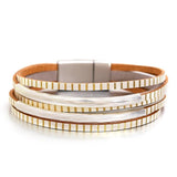 Bohemia Leather Bangle Bracelets Women Charm Alloy Bangles