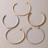 Colorful Alloy Metal Bangle Set for Women Open Bracelets Bohemian Jewelry
