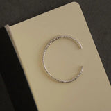 Minimalist Silver Texture Bracelet For Women Unique Bangles