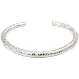 Minimalist Silver Texture Bracelet For Women Unique Bangles