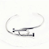 Exaggerated Open Bangle Bracelet Rose Plated