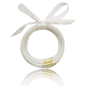 Buddhist Lucky Charm Glitter Bracelet Silicone Bangle Gift