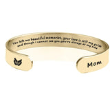 Mom Memorial Bracelet Grief Jewelry Sympathy Cuff