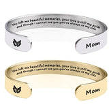 Mom Memorial Bracelet Grief Jewelry Sympathy Cuff