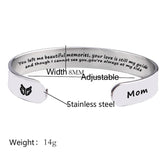 Mom Memorial Bracelet Grief Jewelry Sympathy Cuff